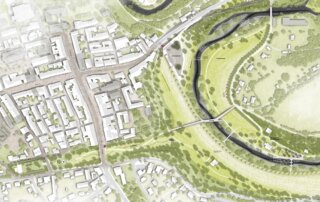 Bild; Wettbewerb LGS Rottweil 2028 Lageplan 200, Plan: ver.de Landschaftsarchitekten Stadtplaner