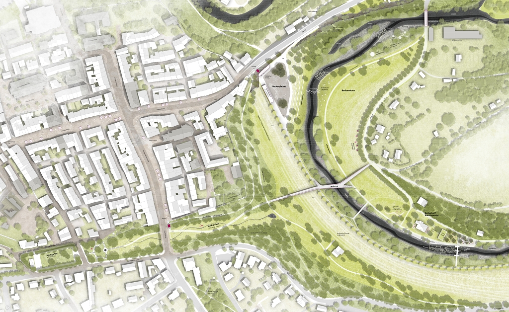 Bild; Wettbewerb LGS Rottweil 2028 Lageplan 200, Plan: ver.de Landschaftsarchitekten Stadtplaner